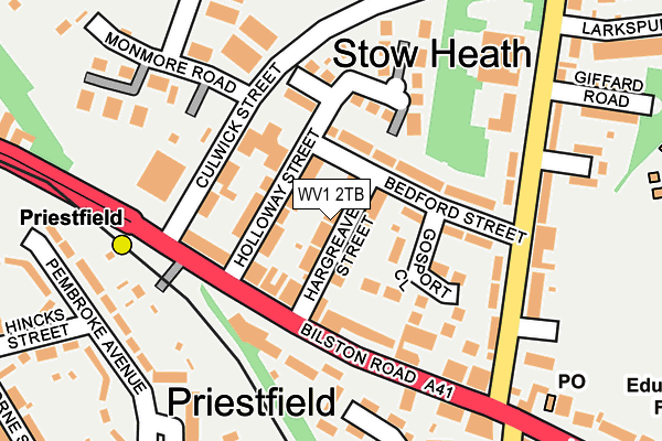 WV1 2TB map - OS OpenMap – Local (Ordnance Survey)