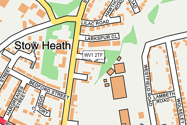 WV1 2TF map - OS OpenMap – Local (Ordnance Survey)