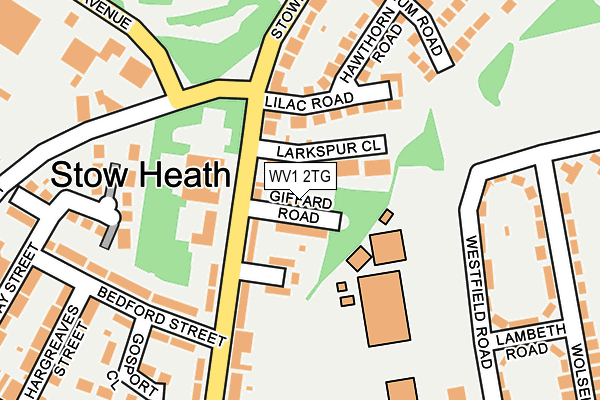 WV1 2TG map - OS OpenMap – Local (Ordnance Survey)