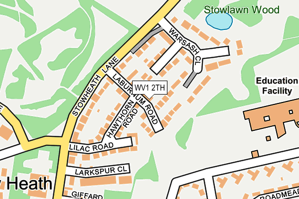 WV1 2TH map - OS OpenMap – Local (Ordnance Survey)