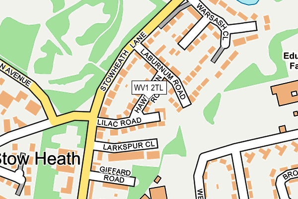 WV1 2TL map - OS OpenMap – Local (Ordnance Survey)
