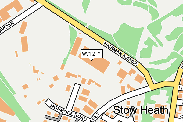 WV1 2TY map - OS OpenMap – Local (Ordnance Survey)