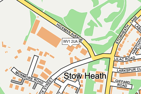 WV1 2UA map - OS OpenMap – Local (Ordnance Survey)