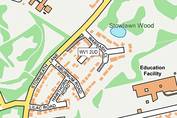 WV1 2UD map - OS OpenMap – Local (Ordnance Survey)