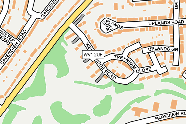 WV1 2UF map - OS OpenMap – Local (Ordnance Survey)