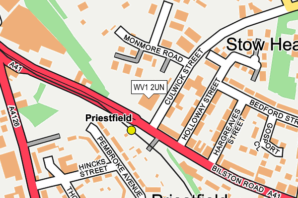 WV1 2UN map - OS OpenMap – Local (Ordnance Survey)