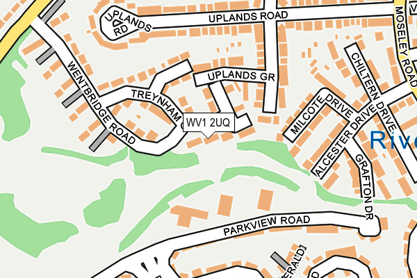 WV1 2UQ map - OS OpenMap – Local (Ordnance Survey)