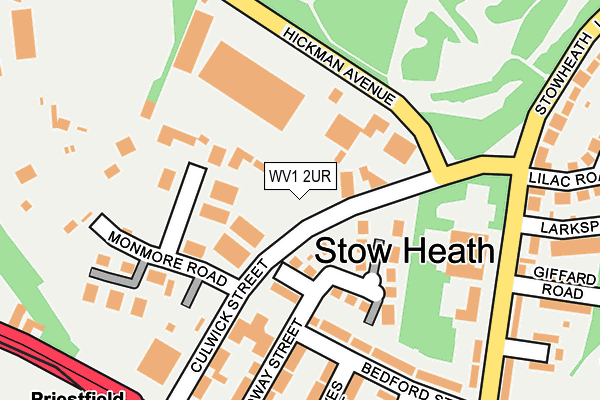 WV1 2UR map - OS OpenMap – Local (Ordnance Survey)