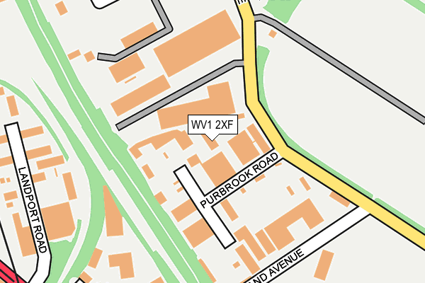 WV1 2XF map - OS OpenMap – Local (Ordnance Survey)