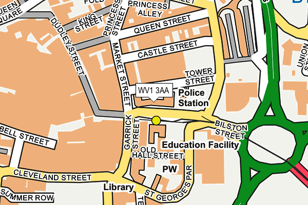 WV1 3AA map - OS OpenMap – Local (Ordnance Survey)