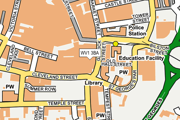 WV1 3BA map - OS OpenMap – Local (Ordnance Survey)