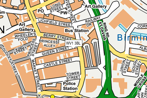 WV1 3BL map - OS OpenMap – Local (Ordnance Survey)