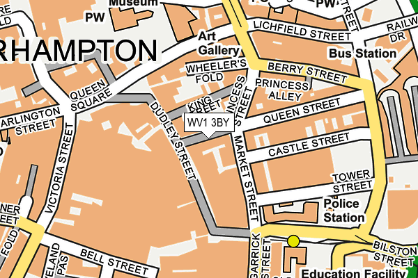 WV1 3BY map - OS OpenMap – Local (Ordnance Survey)