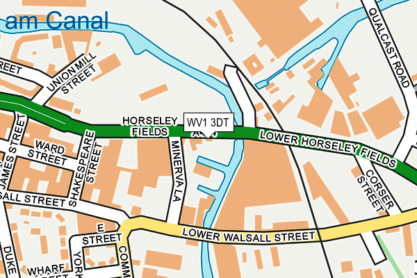 WV1 3DT map - OS OpenMap – Local (Ordnance Survey)