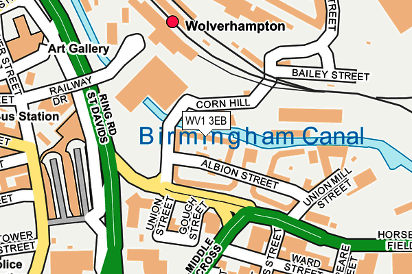 WV1 3EB map - OS OpenMap – Local (Ordnance Survey)