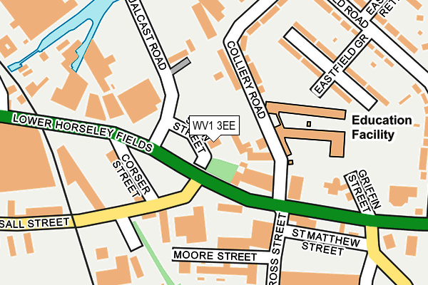 WV1 3EE map - OS OpenMap – Local (Ordnance Survey)