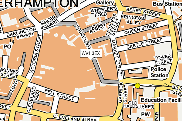 WV1 3EX map - OS OpenMap – Local (Ordnance Survey)