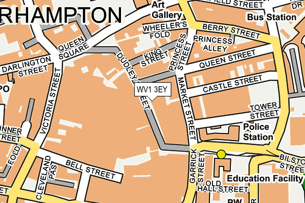 WV1 3EY map - OS OpenMap – Local (Ordnance Survey)