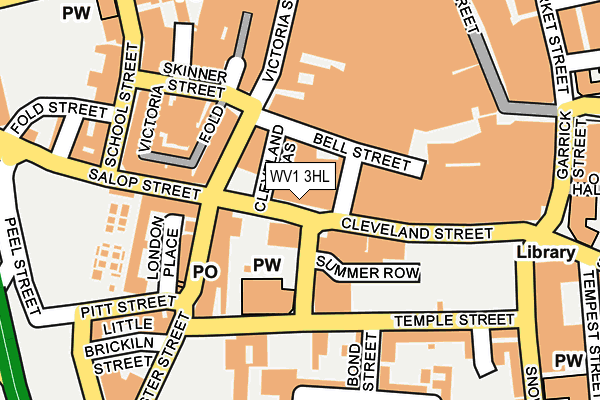 WV1 3HL map - OS OpenMap – Local (Ordnance Survey)