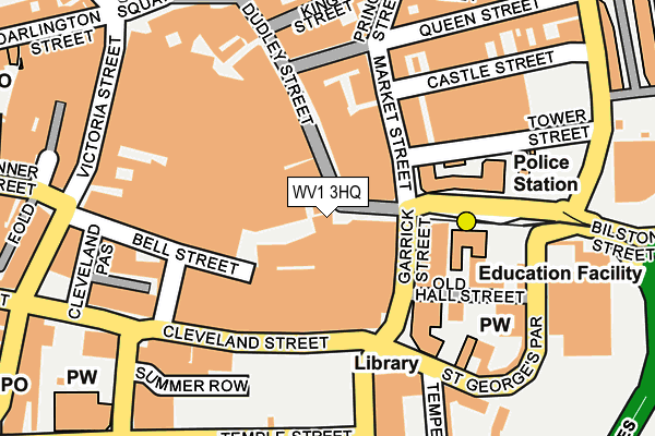 WV1 3HQ map - OS OpenMap – Local (Ordnance Survey)