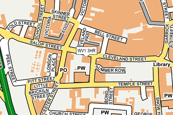 WV1 3HR map - OS OpenMap – Local (Ordnance Survey)