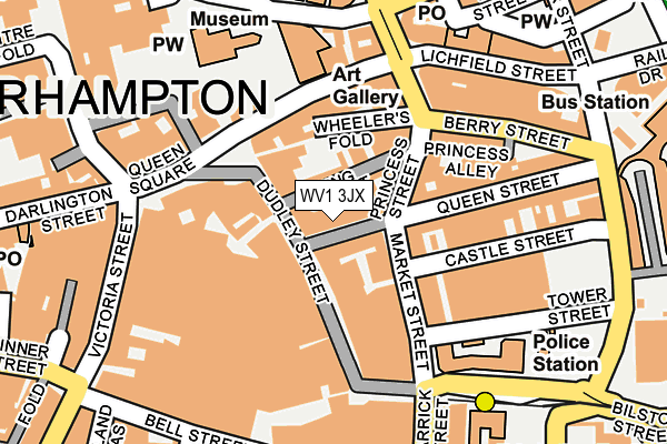 WV1 3JX map - OS OpenMap – Local (Ordnance Survey)