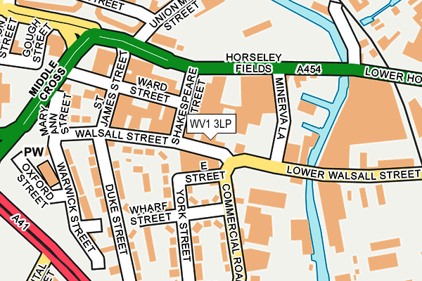 WV1 3LP map - OS OpenMap – Local (Ordnance Survey)