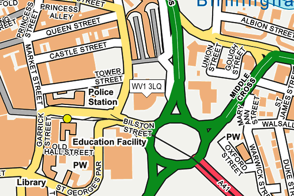 WV1 3LQ map - OS OpenMap – Local (Ordnance Survey)