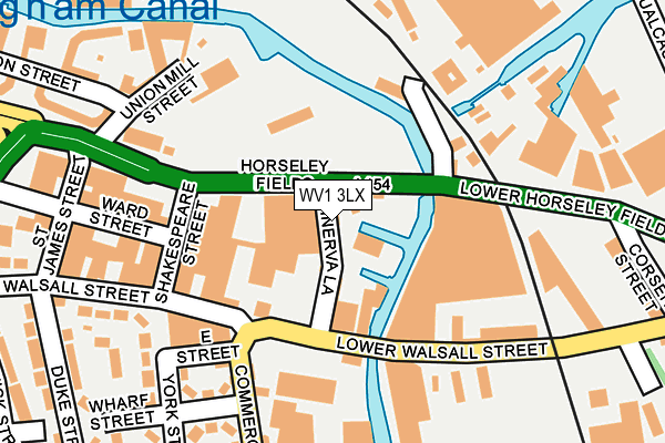 WV1 3LX map - OS OpenMap – Local (Ordnance Survey)