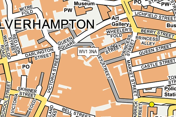 WV1 3NA map - OS OpenMap – Local (Ordnance Survey)