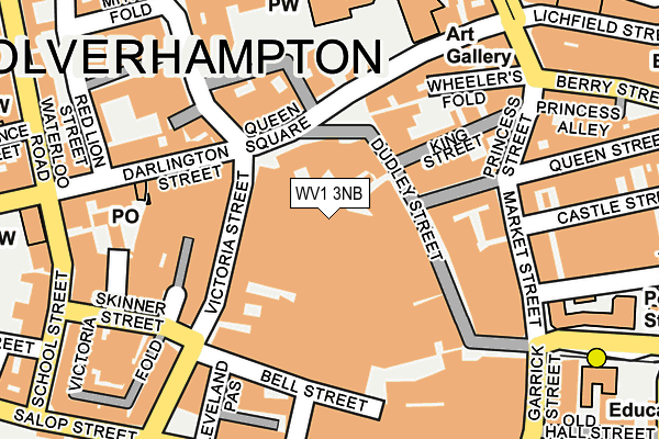 WV1 3NB map - OS OpenMap – Local (Ordnance Survey)