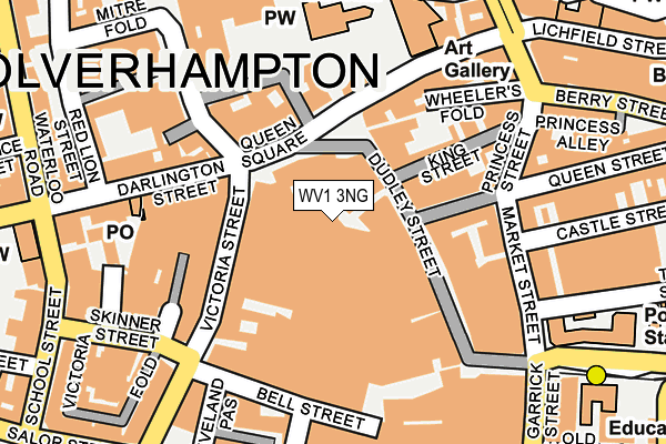 WV1 3NG map - OS OpenMap – Local (Ordnance Survey)