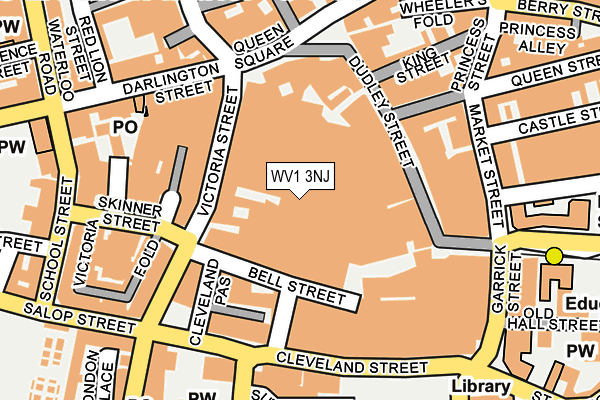 WV1 3NJ map - OS OpenMap – Local (Ordnance Survey)