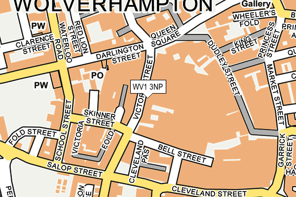 WV1 3NP map - OS OpenMap – Local (Ordnance Survey)