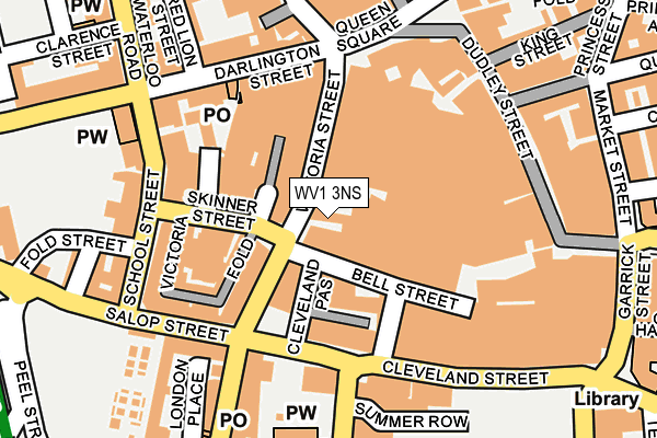 WV1 3NS map - OS OpenMap – Local (Ordnance Survey)