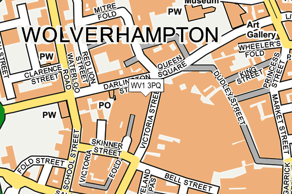 WV1 3PQ map - OS OpenMap – Local (Ordnance Survey)