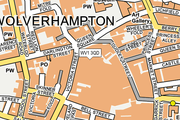 WV1 3QD map - OS OpenMap – Local (Ordnance Survey)