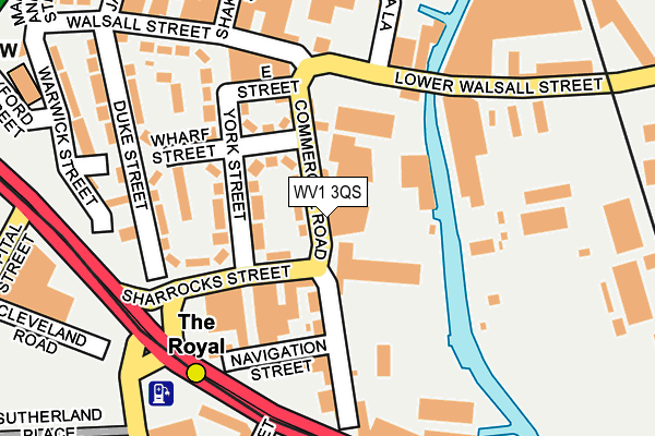 WV1 3QS map - OS OpenMap – Local (Ordnance Survey)