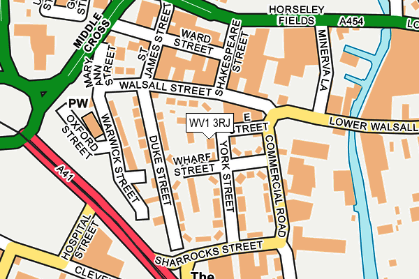 WV1 3RJ map - OS OpenMap – Local (Ordnance Survey)