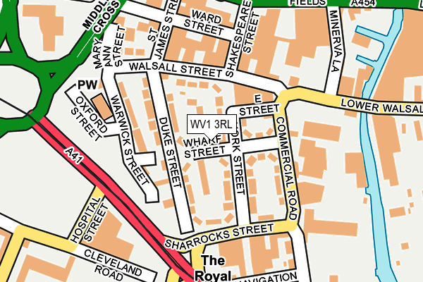 WV1 3RL map - OS OpenMap – Local (Ordnance Survey)