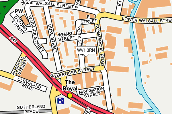 WV1 3RN map - OS OpenMap – Local (Ordnance Survey)