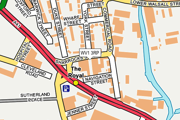 WV1 3RP map - OS OpenMap – Local (Ordnance Survey)