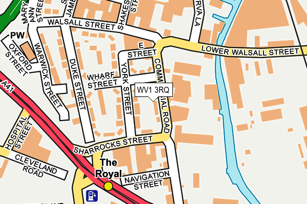 WV1 3RQ map - OS OpenMap – Local (Ordnance Survey)