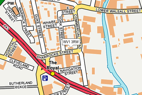 WV1 3RW map - OS OpenMap – Local (Ordnance Survey)