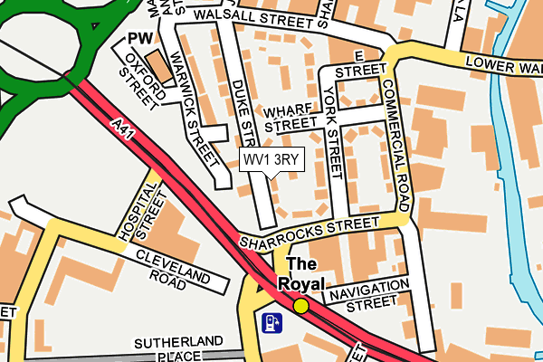 WV1 3RY map - OS OpenMap – Local (Ordnance Survey)