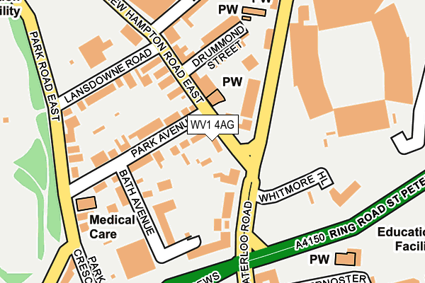WV1 4AG map - OS OpenMap – Local (Ordnance Survey)