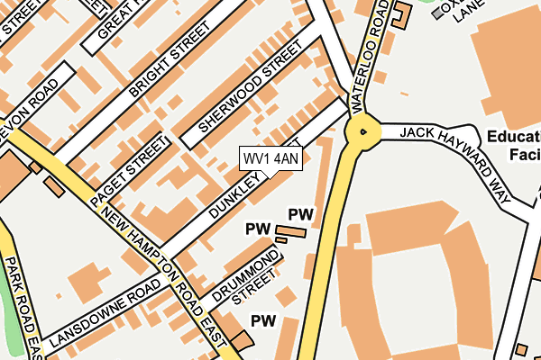 WV1 4AN map - OS OpenMap – Local (Ordnance Survey)