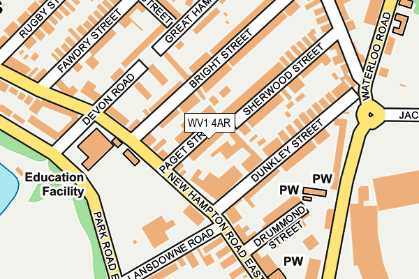 WV1 4AR map - OS OpenMap – Local (Ordnance Survey)