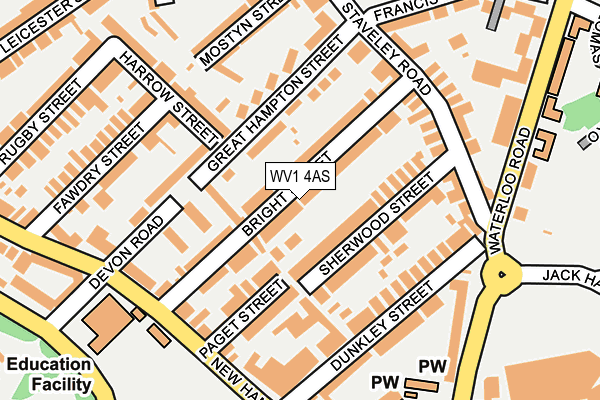 WV1 4AS map - OS OpenMap – Local (Ordnance Survey)