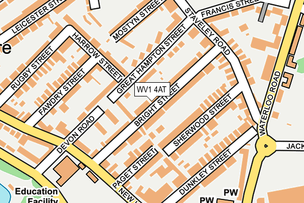 WV1 4AT map - OS OpenMap – Local (Ordnance Survey)